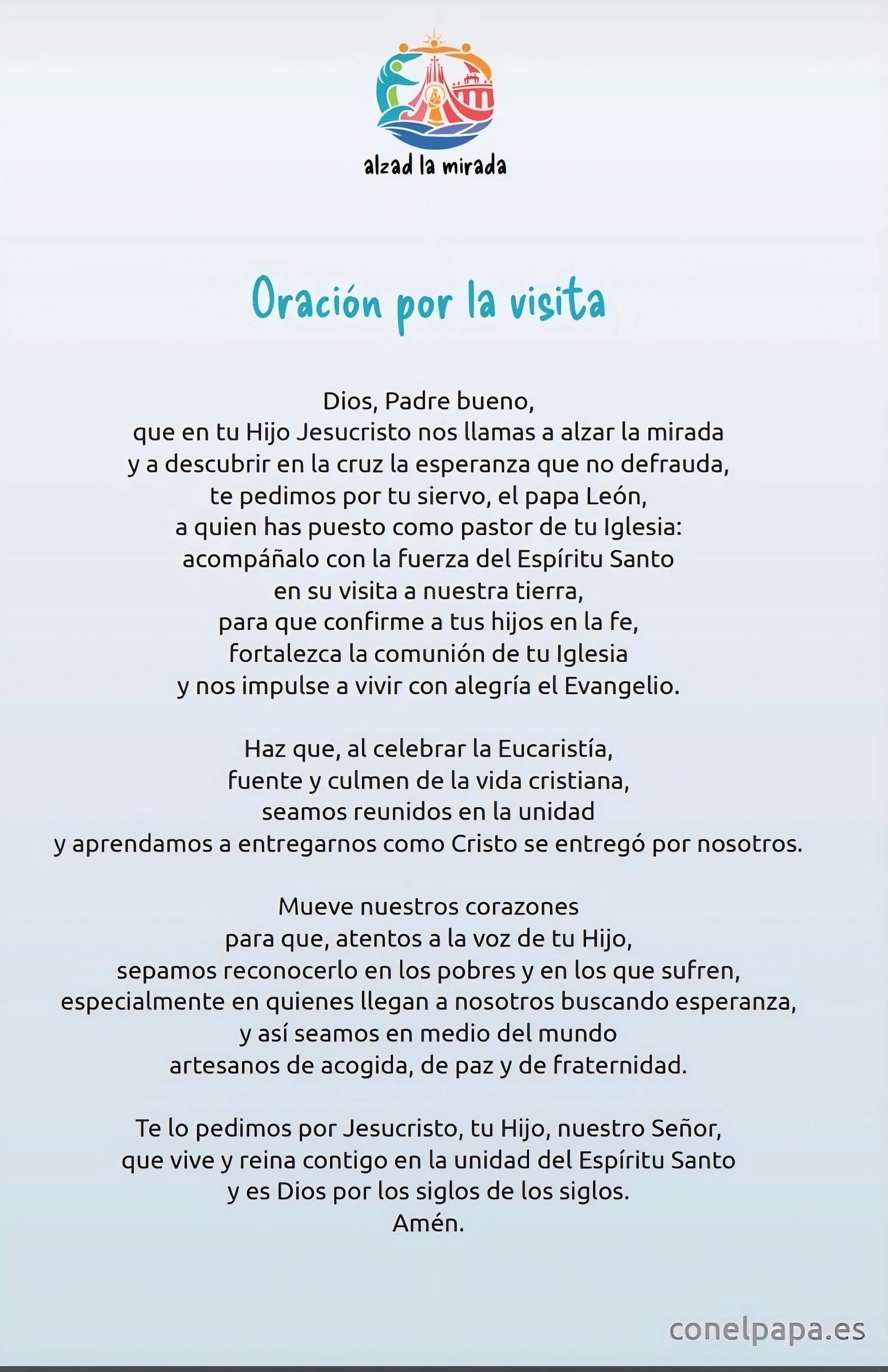 Cartel del Viaje a Madrid para ver al Papa León XIV
